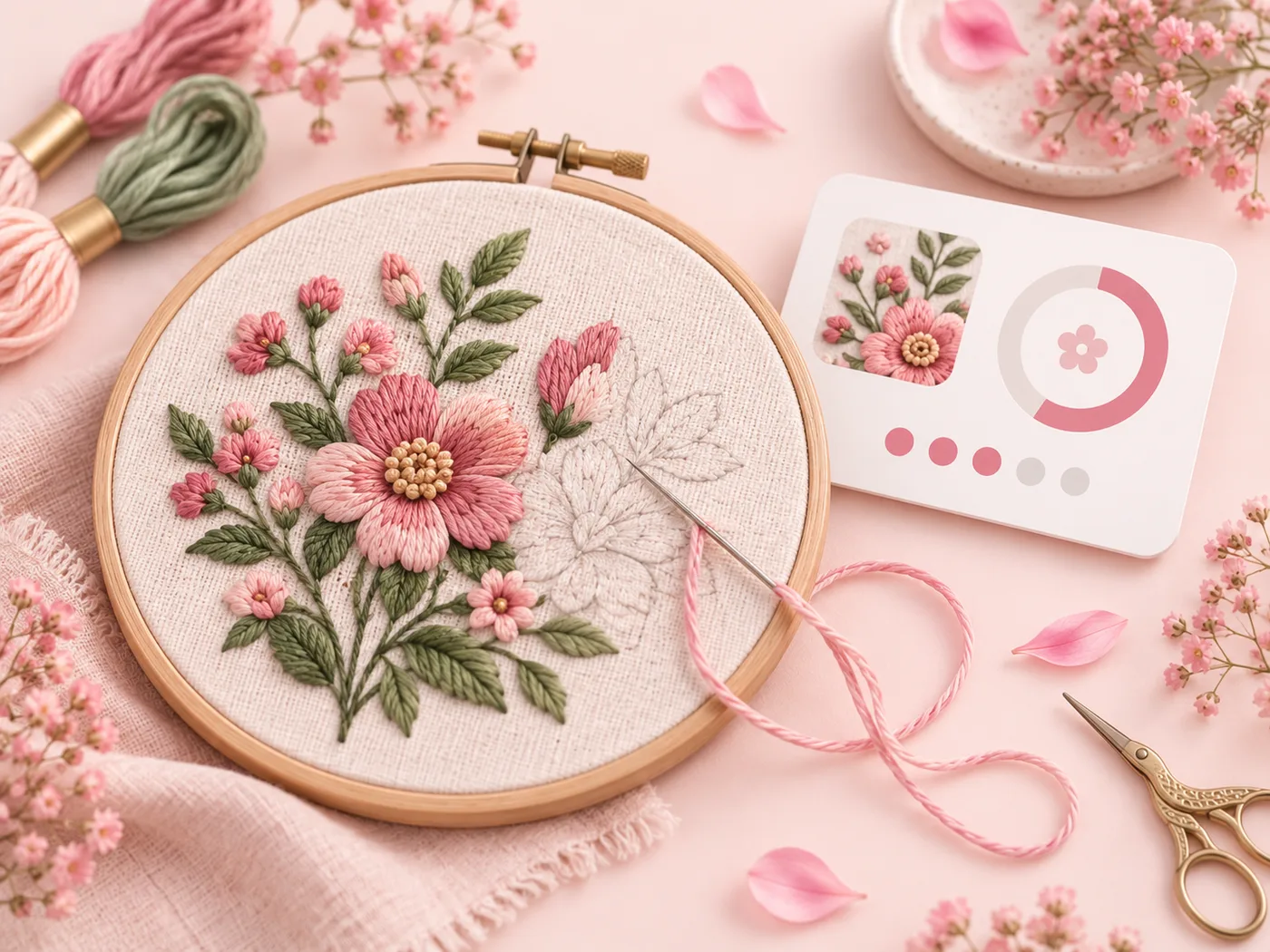 Tracking cross stitch project progress